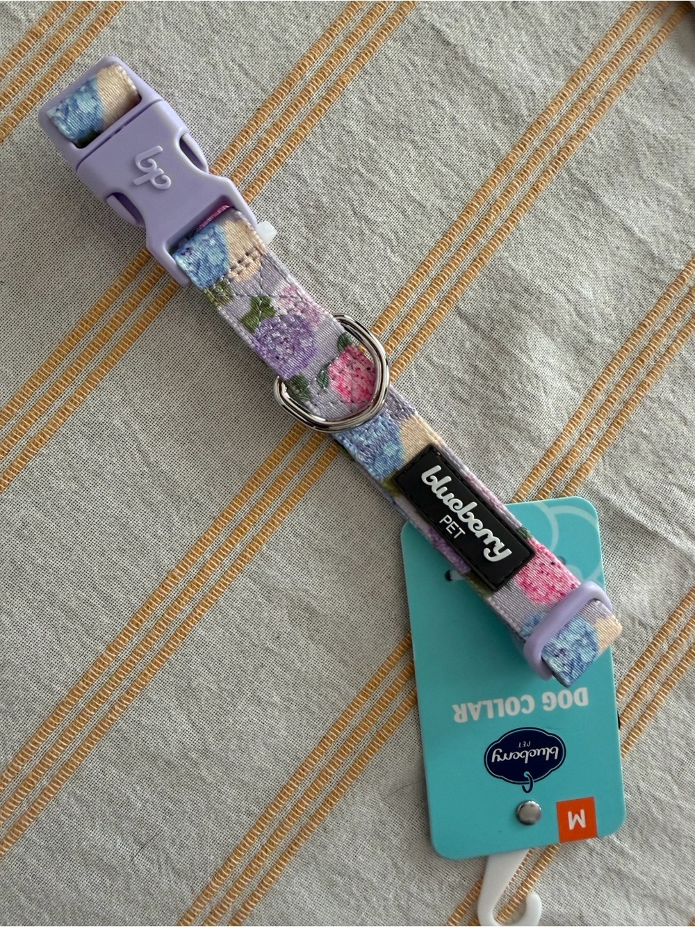 Blueberry Pet Floral Lavender Medium Dog Collar - Purple